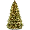Sale National Tree Company 7.5 ft. Pre-Lit Wintry Pine Medium Tree with Clear Lights