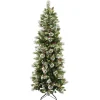New National Tree Company 7.5 ft. Pre-Lit Wintry Pine Slim Tree with Clear Lights