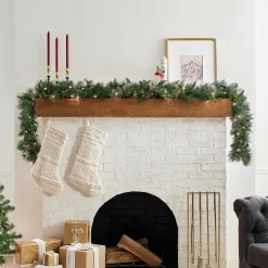 Outlet National Tree Company 9 ft. Pre-Lit Wispy Willow Garland with Clear Lights
