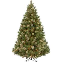 Hot National Tree Company 7.5 ft. Pre-Lit Wispy Willow Grande Medium Tree with Clear Lights