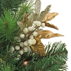 Clearance National Tree Company 3 ft. Pre-Lit Yuletide Glam Tree with Warm White LED Lights