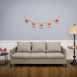 Sale National Tree Company 6 ft. Red Hearts Jute Garland