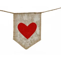 Sale National Tree Company 6 ft. Red Hearts Jute Garland