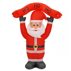 New National Tree Company 7 ft. Red Inflatable Blow Up Santa