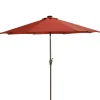 Sale National Tree Company 9 ft. Red Umbrella with Solar Power LED Lights