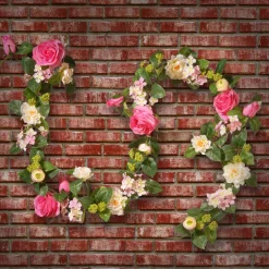 Best National Tree Company 6 ft. Spring Garland with Roses, Hydrangeas, Berry Clusters, Leafy Greens