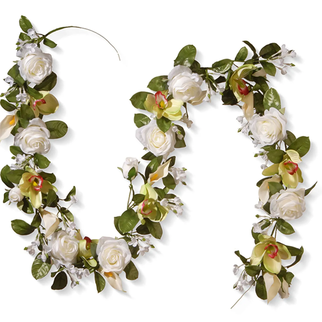 Sale National Tree Company 6 ft. Spring Garland with Roses, Lilies, Berry Clusters, Leafy Greens