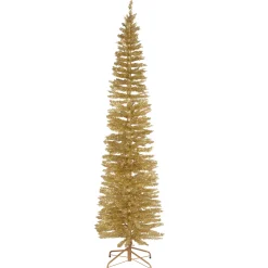 Discount National Tree Company 7 ft. Tinsel Collection Champagne Gold Tree