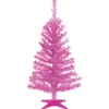 Discount National Tree Company 3 ft. Tinsel Collection Magenta Pink Tree