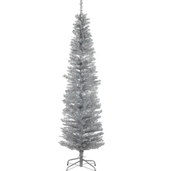 Outlet National Tree Company 6 ft. Tinsel Collection Silver Tree