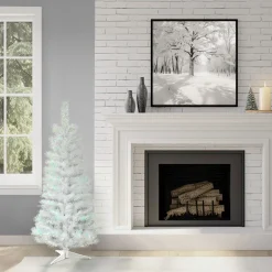 Outlet National Tree Company 3 ft. Tinsel Collection White Iridescent Tree