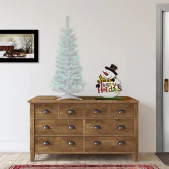 Outlet National Tree Company 3 ft. Tinsel Collection White Iridescent Tree