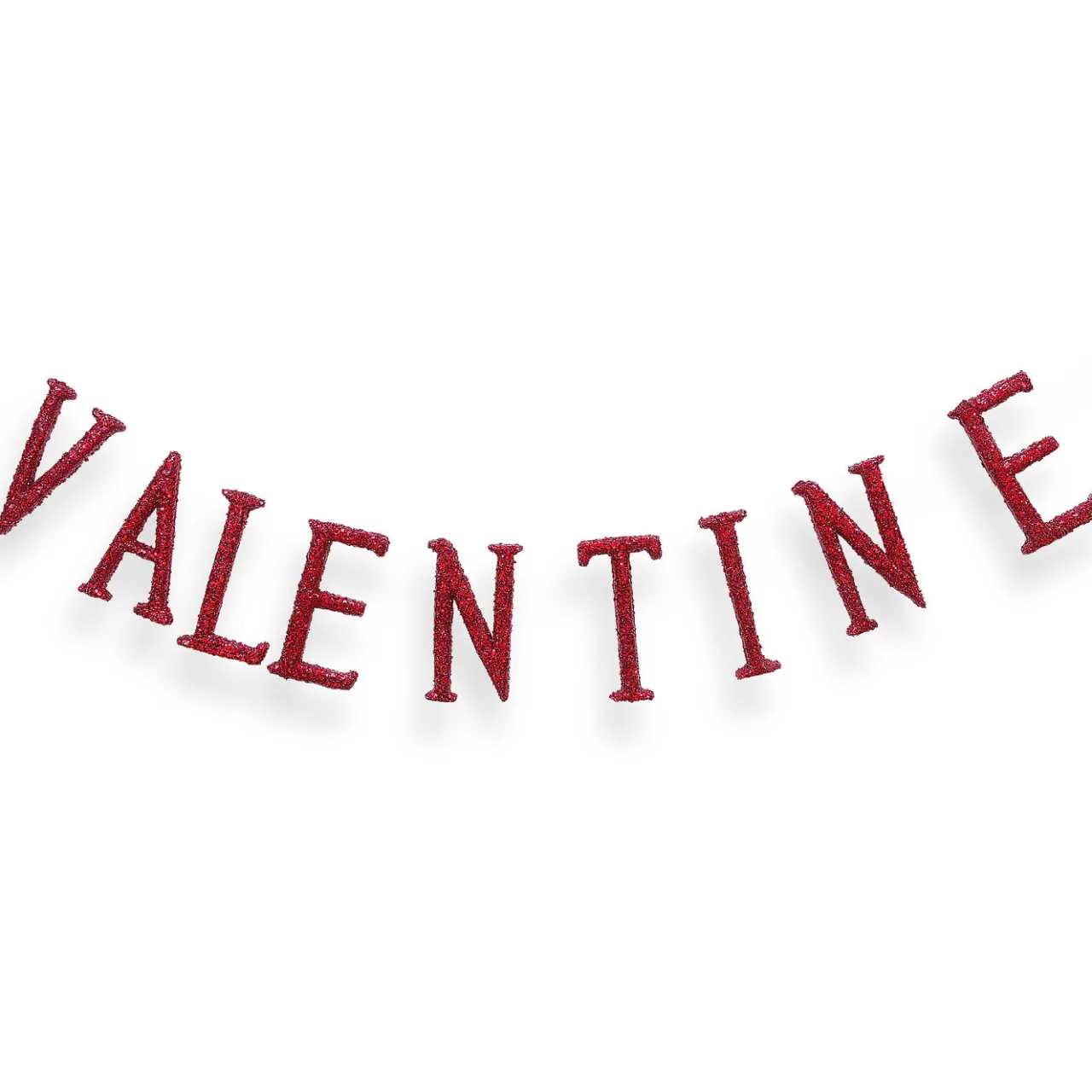 Hot National Tree Company 6 ft. Valentine's Banner Decorated with Red Glitter