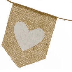 National Tree Company 6 ft. Valentine's Jute Garland with Natural & White Hearts