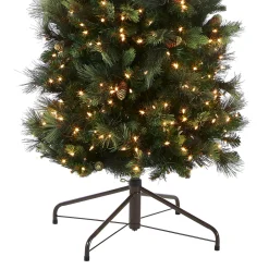 Best National Tree Company 12 ft.Pre-Lit Carolina Pine Slim Tree with Clear Lights