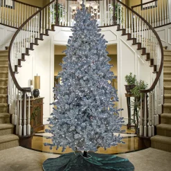 Sale National Tree Company 10 ft.Pre-Lit Christmas Matt Silver Tree