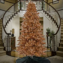 Hot National Tree Company 10 ft.Pre-Lit Christmas Rose Gold Tree