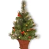 Sale National Tree Company 3 ft.Pre-Lit Crestwood Spruce Tree with Warm White LED Lights