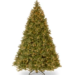 Hot National Tree Company 10 ft.Pre-Lit Downswept Douglas Fir Tree with Clear Lights