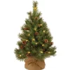 Online National Tree Company 3 ft.Pre-Lit Pine Cone Tree with LED Lights