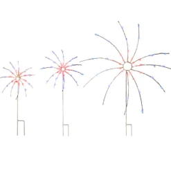 Sale National Tree Company 16 in. 24 in. 36 in. Patriotic Light Up Fireworks Lawn Decor with LED Lights