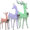National Tree Company 36 in., 52 in. and 60 in. Mesh Glittered Deer Family with LED Lights