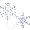 Sale National Tree Company 24 in. and 20 in. Ice Crystal Snowflakes with LED Lights