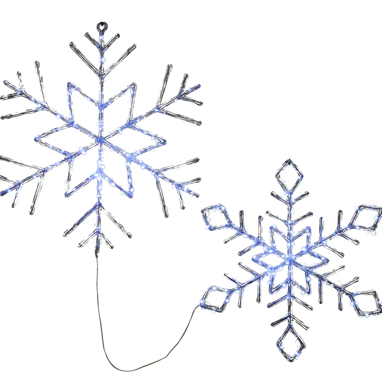 Sale National Tree Company 24 in. and 20 in. Ice Crystal Snowflakes with LED Lights