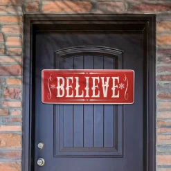 Discount National Tree Company 31 in. Believe Horizontal Holiday Wall Sign