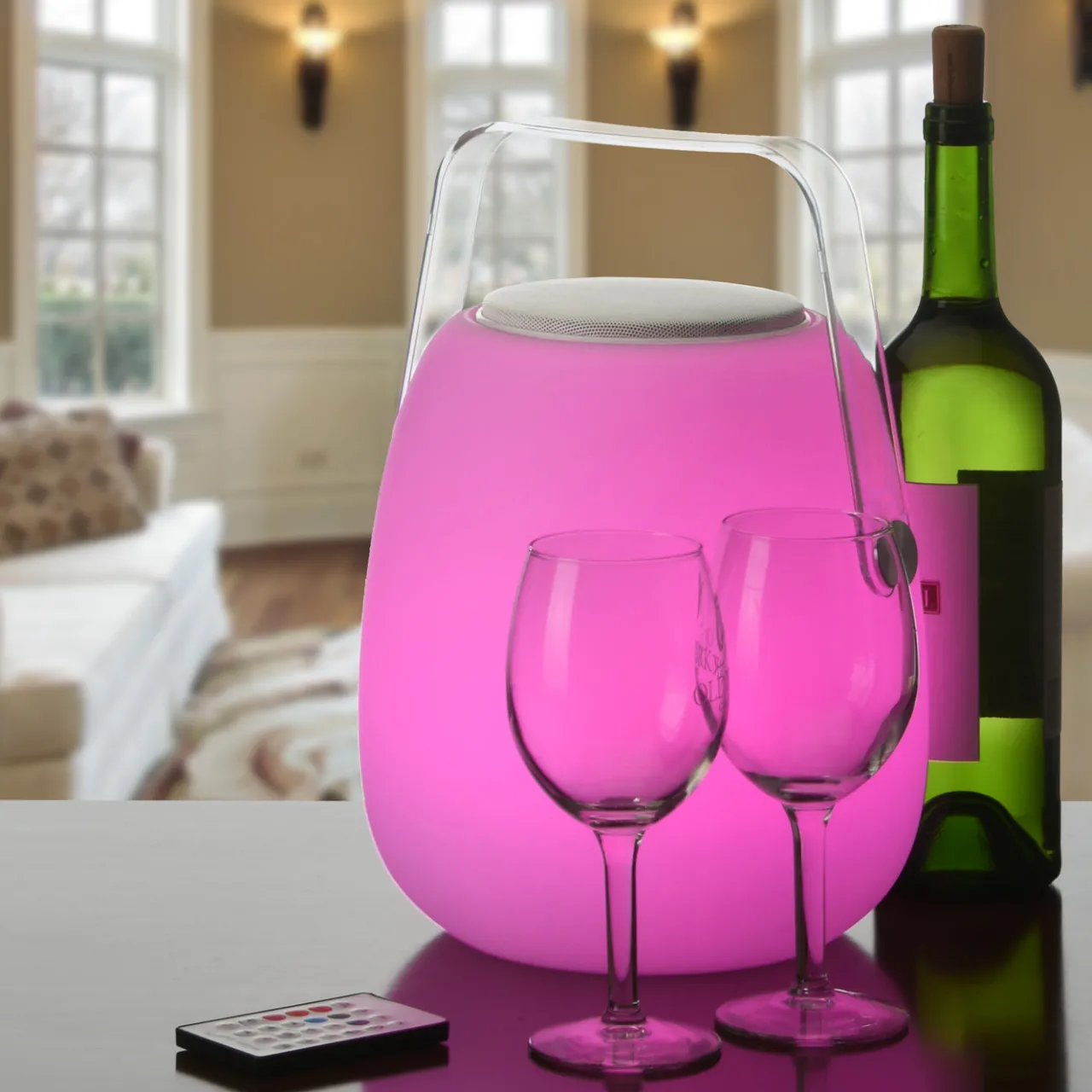 Best National Tree Company 12 in. Big Belly Speaker with Color Changing LED Lights