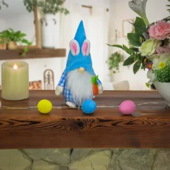 Clearance National Tree Company 11 in. Blue Easter Bunny Gnome Table Decoration
