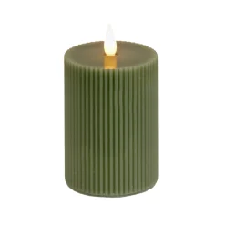 Hot National Tree Company 5 in. by 9 in. HGTV Home Collection Flameless Georgetown Pillar Candle, Dk Green