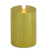 New National Tree Company 5 in. by 9 in. HGTV Home Collection Flameless Georgetown Pillar Candle, Gold