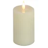Sale National Tree Company 5 in. by 9 in. HGTV Home Collection Flameless Georgetown Pillar Candle, Ivory