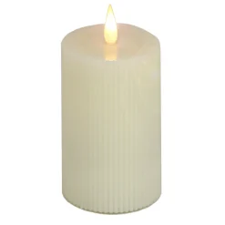 Sale National Tree Company 5 in. by 9 in. HGTV Home Collection Flameless Georgetown Pillar Candle, Ivory