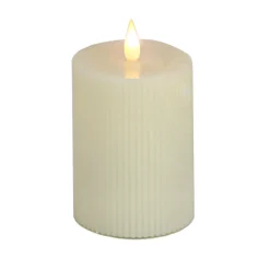 Online National Tree Company 4 in. by 8 in. HGTV Home Collection Flameless Georgetown Pillar Candle, Ivory