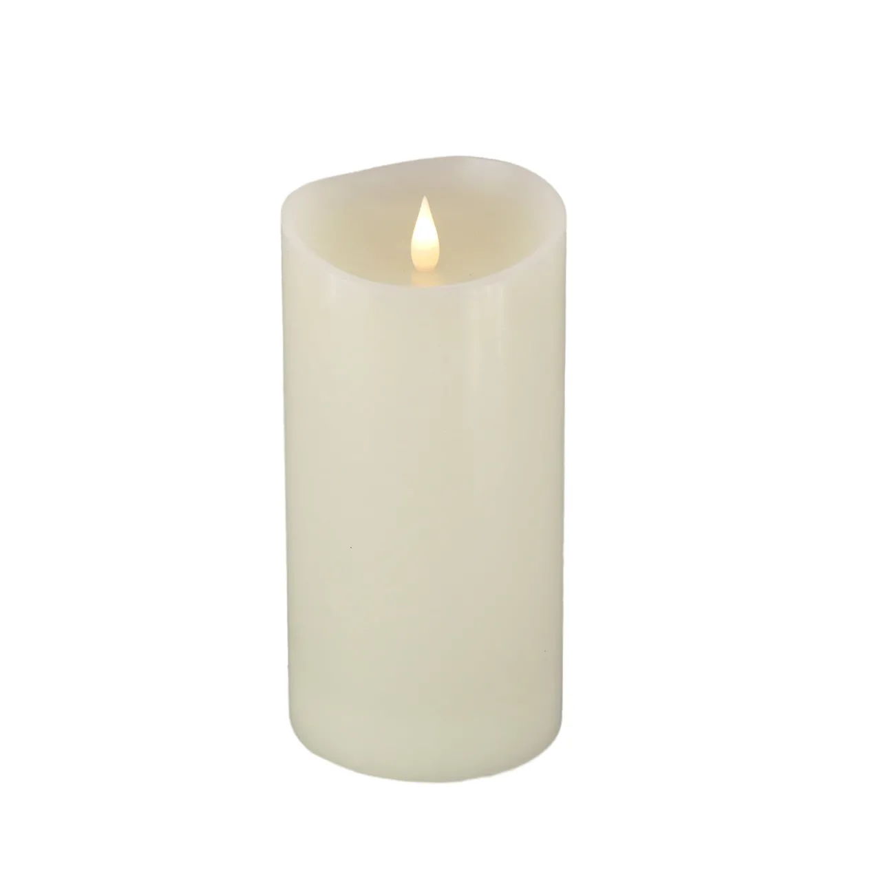 Hot National Tree Company 4 in. by 8 in. HGTV Home Collection Flameless Heritage Pillar Candle, Ivory