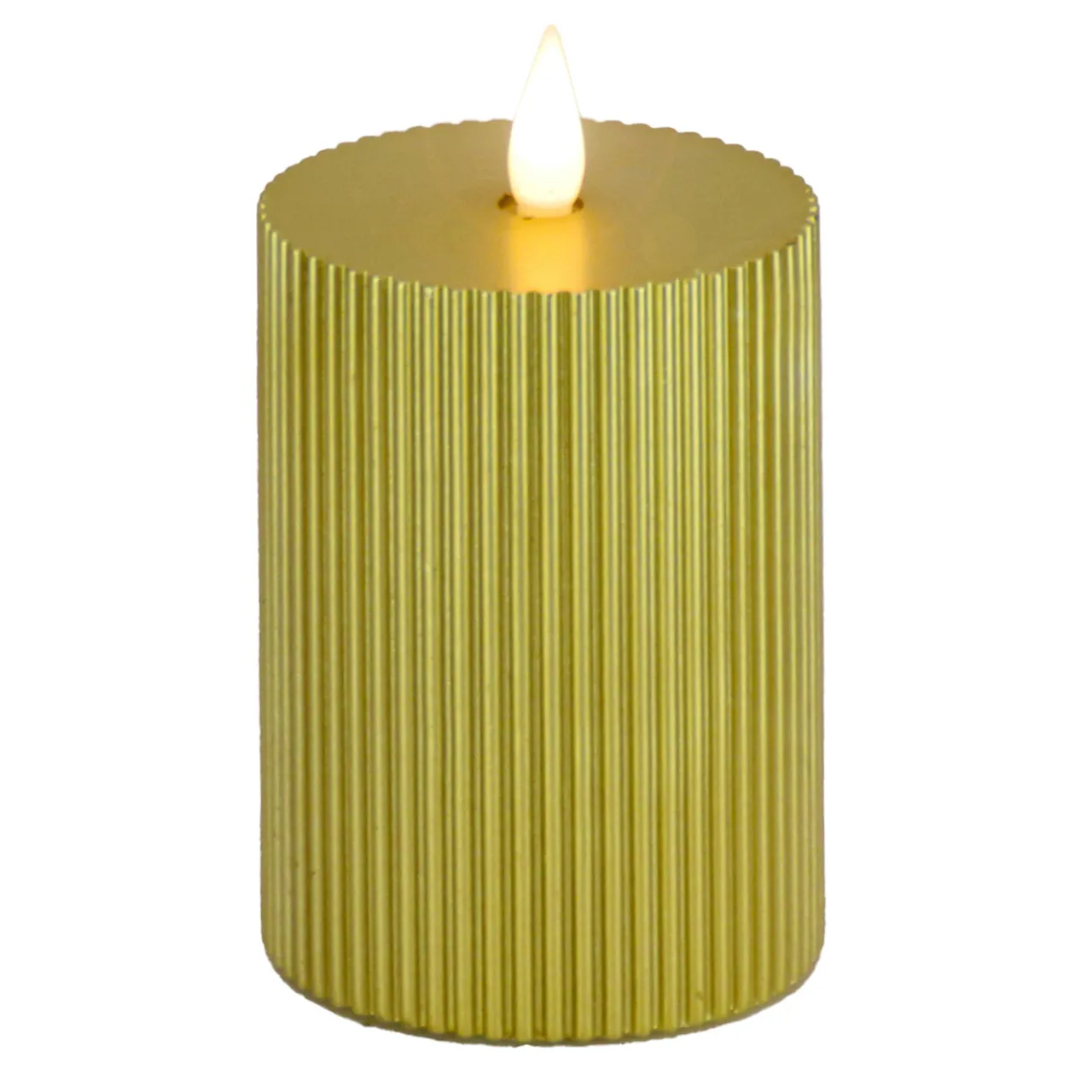 Hot National Tree Company 5 in. by 11 in. HGTV Home Collection Flameless Georgetown Pillar Candle, Gold