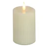 Clearance National Tree Company 4 in. by 10 in. HGTV Home Collection Flameless Georgetown Pillar Candle, Ivory