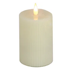 Clearance National Tree Company 4 in. by 10 in. HGTV Home Collection Flameless Georgetown Pillar Candle, Ivory