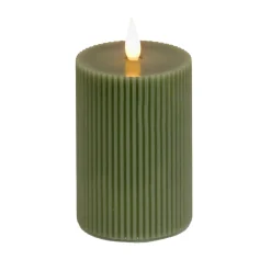 Online National Tree Company 5 in. by 11 in. HGTV Home Collection Flameless Georgetown Pillar Candle, Dk Green