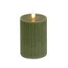 Sale National Tree Company 4 in. by 8 in. HGTV Home Collection Flameless Georgetown Pillar Candle, Dk Green