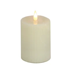Outlet National Tree Company 3 in. by 5 in. HGTV Home Collection Flameless Georgetown Pillar Candle, Ivory