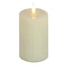 Clearance National Tree Company 5 in. by 7 in. HGTV Home Collection Flameless Georgetown Pillar Candle, Ivory