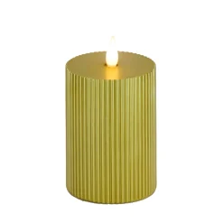 Sale National Tree Company 3 in. by 7 in. HGTV Home Collection Flameless Georgetown Pillar Candle, Gold
