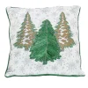 New National Tree Company 18 in. by 18 in. HGTV Home Collection Embroidered Forest Pillow