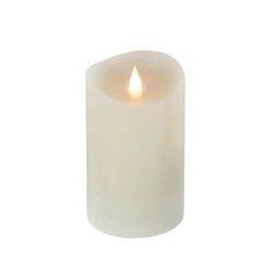 Hot National Tree Company 3 in. by 5 in. HGTV Home Collection Flameless Heritage Pillar Candle, Ivory