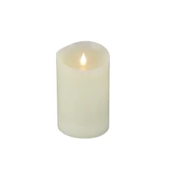 Clearance National Tree Company 4 in. by 6 in. HGTV Home Collection Flameless Heritage Pillar Candle, Ivory