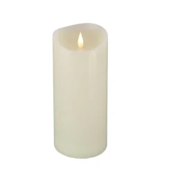 Hot National Tree Company 4 in. by 10 in. HGTV Home Collection Flameless Heritage Pillar Candle, Ivory