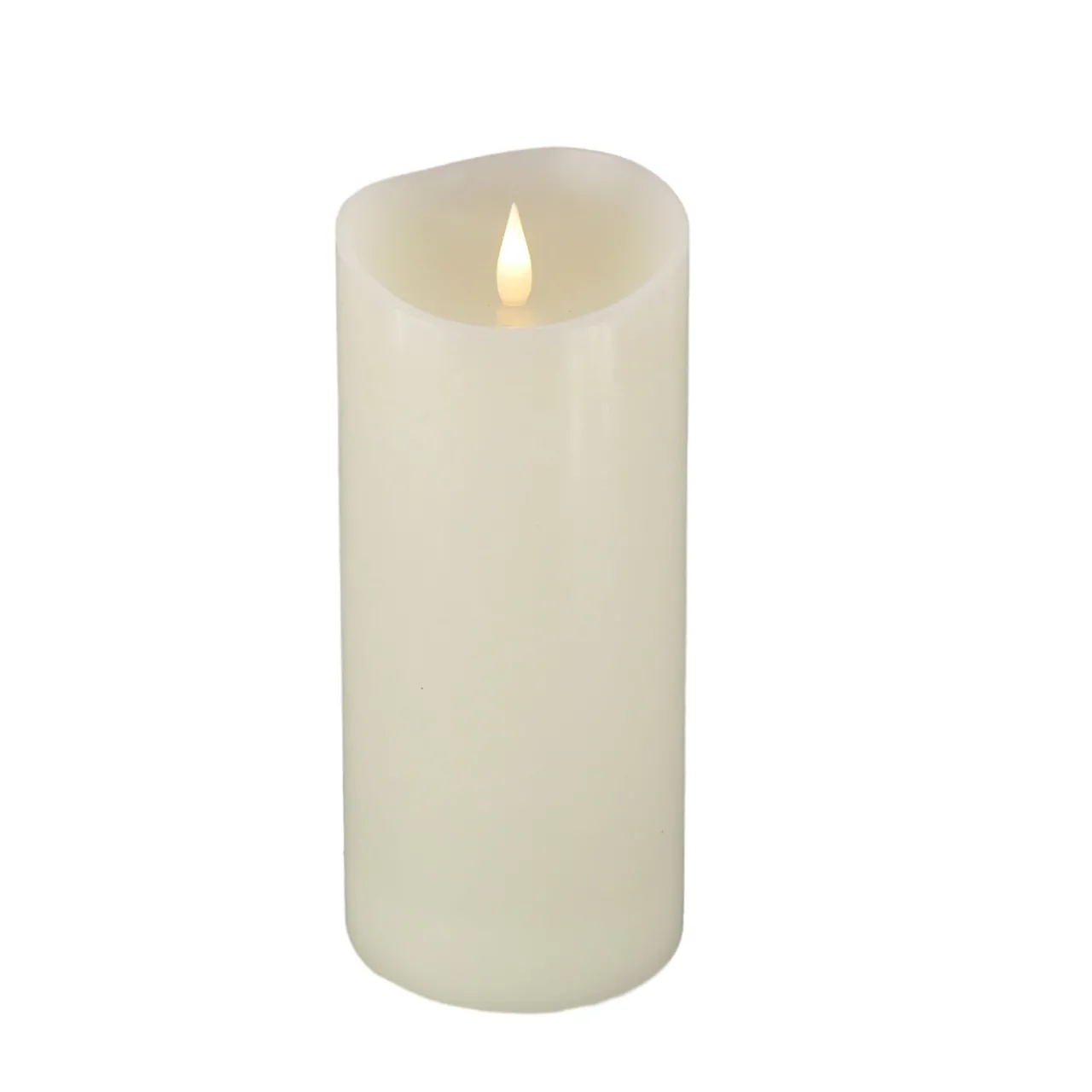 Hot National Tree Company 4 in. by 10 in. HGTV Home Collection Flameless Heritage Pillar Candle, Ivory